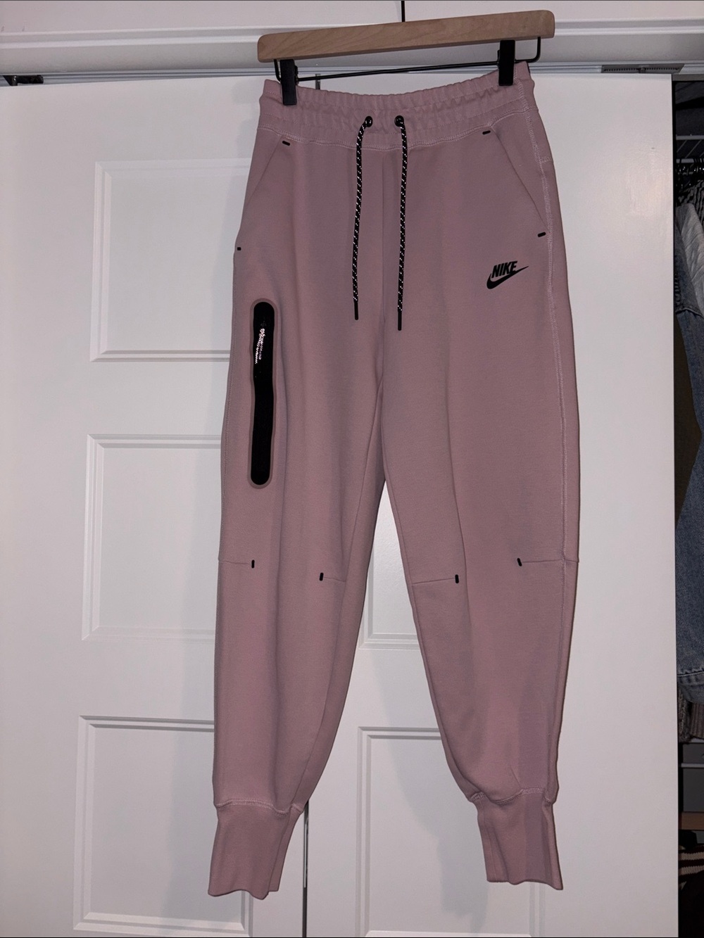 Nike Mauve Track Joggers with Black Trim